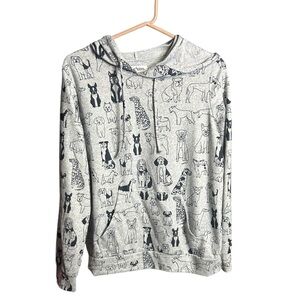 L.A. Soul Gray Hoodie with Dog Print